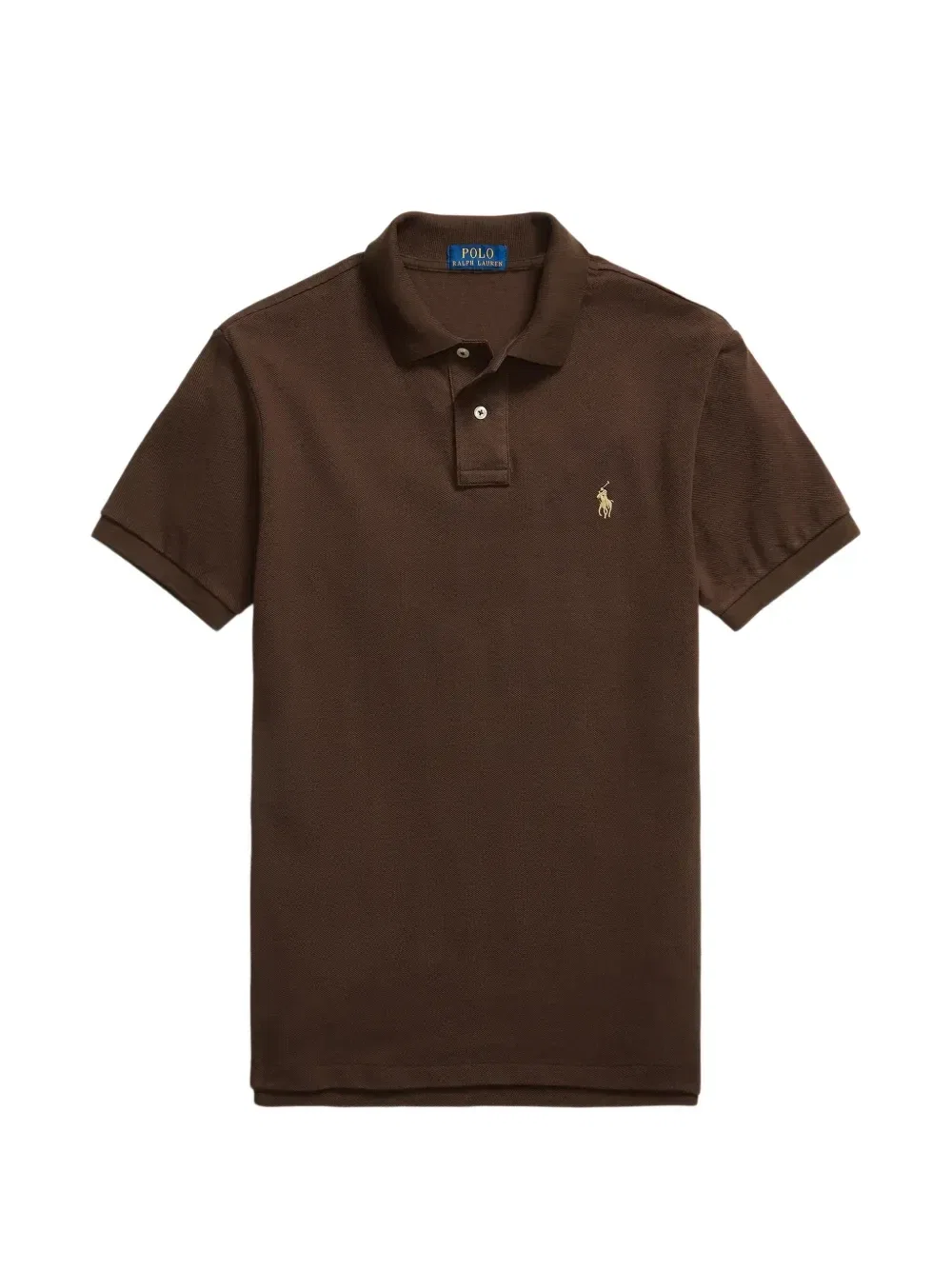 Сетчатая рубашка-поло с вышитым пони Polo Ralph Lauren, коричневый