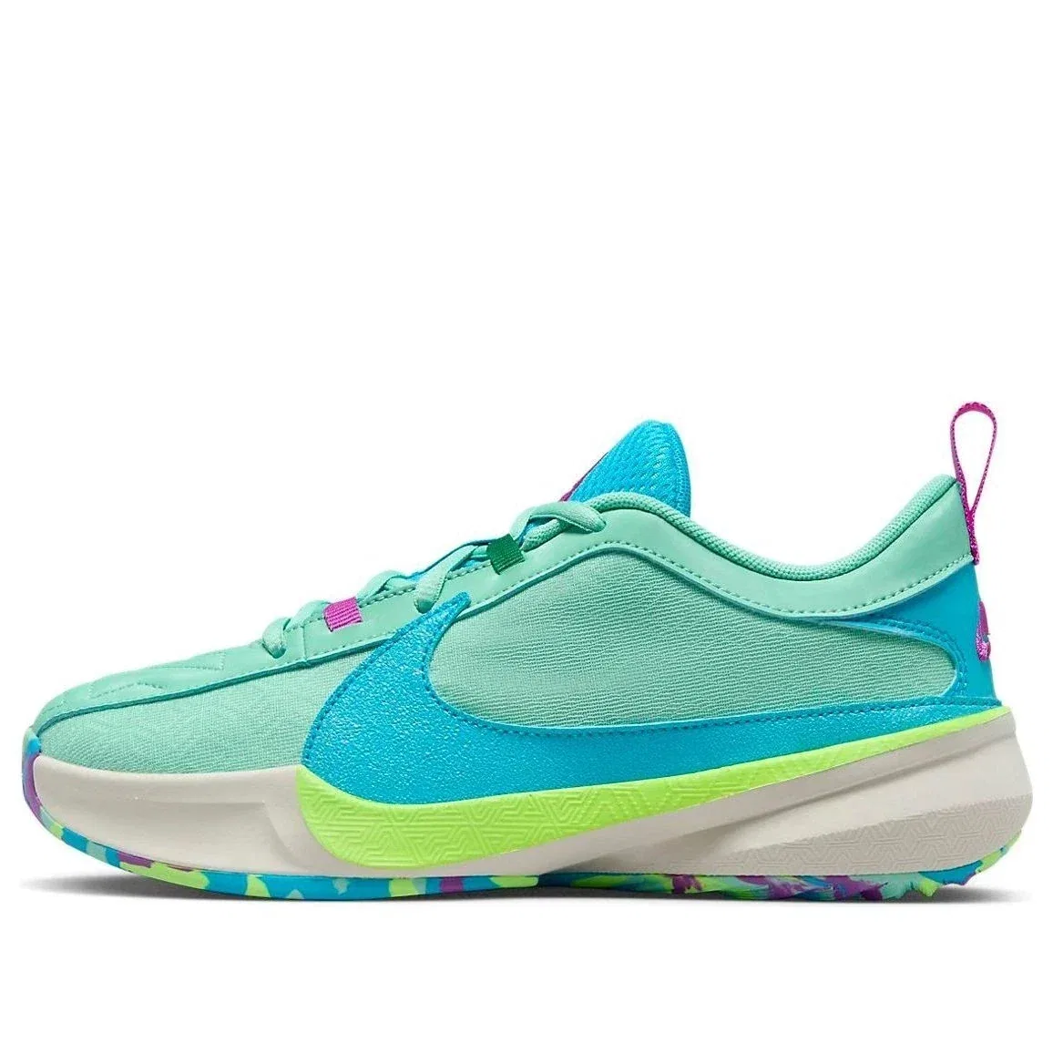 Детские кроссовки баскетбольные Nike Freak, зеленый — фото 3