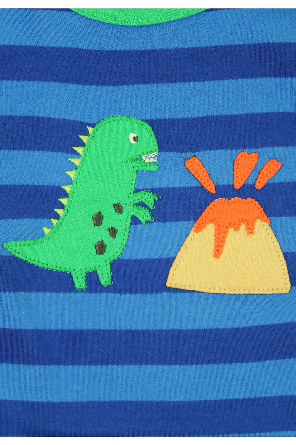 Детская футболка с длинным рукавом с аппликацией Tonal Dinosaur Toby Tiger, Blue — фото 3