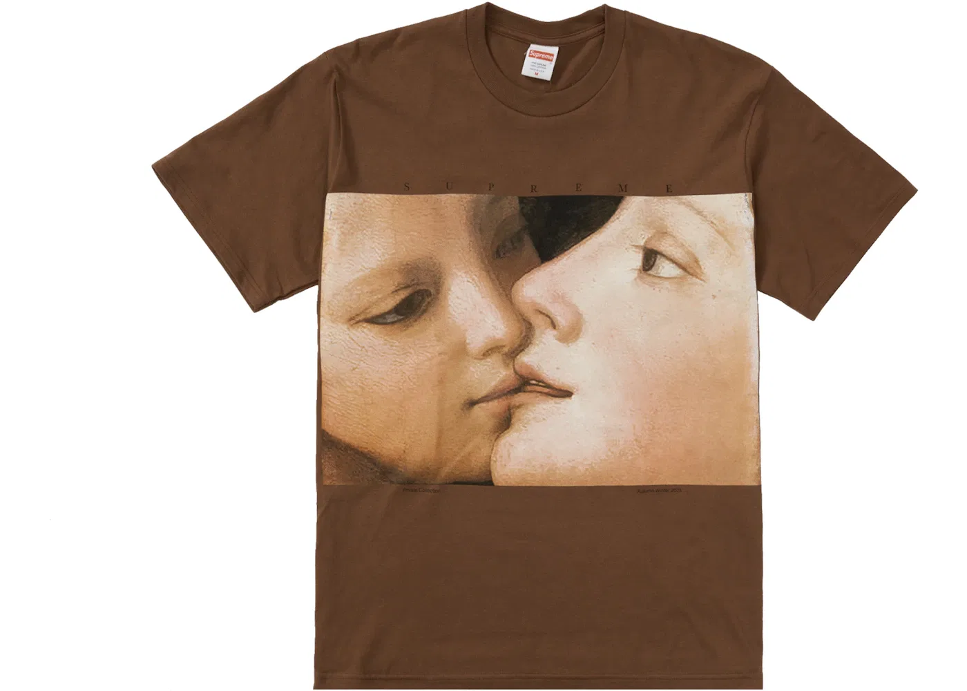 Мужская футболка с принтом Supreme Tee FW21, Brown