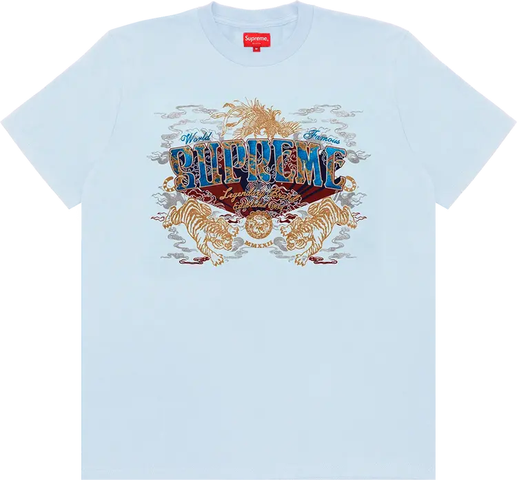 

Футболка Supreme Legendary Short-Sleeve Top 'Light Blue', синий