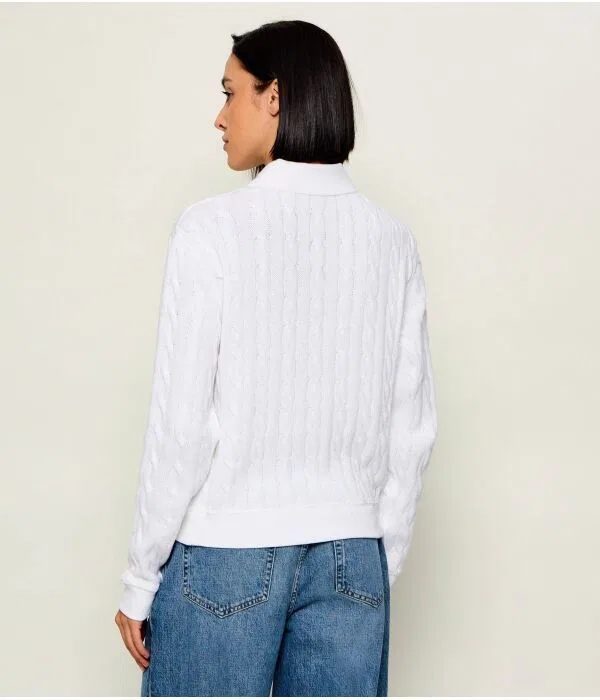 Женский свитер Relaxed Fit Polo Ralph Lauren, белый — фото 3