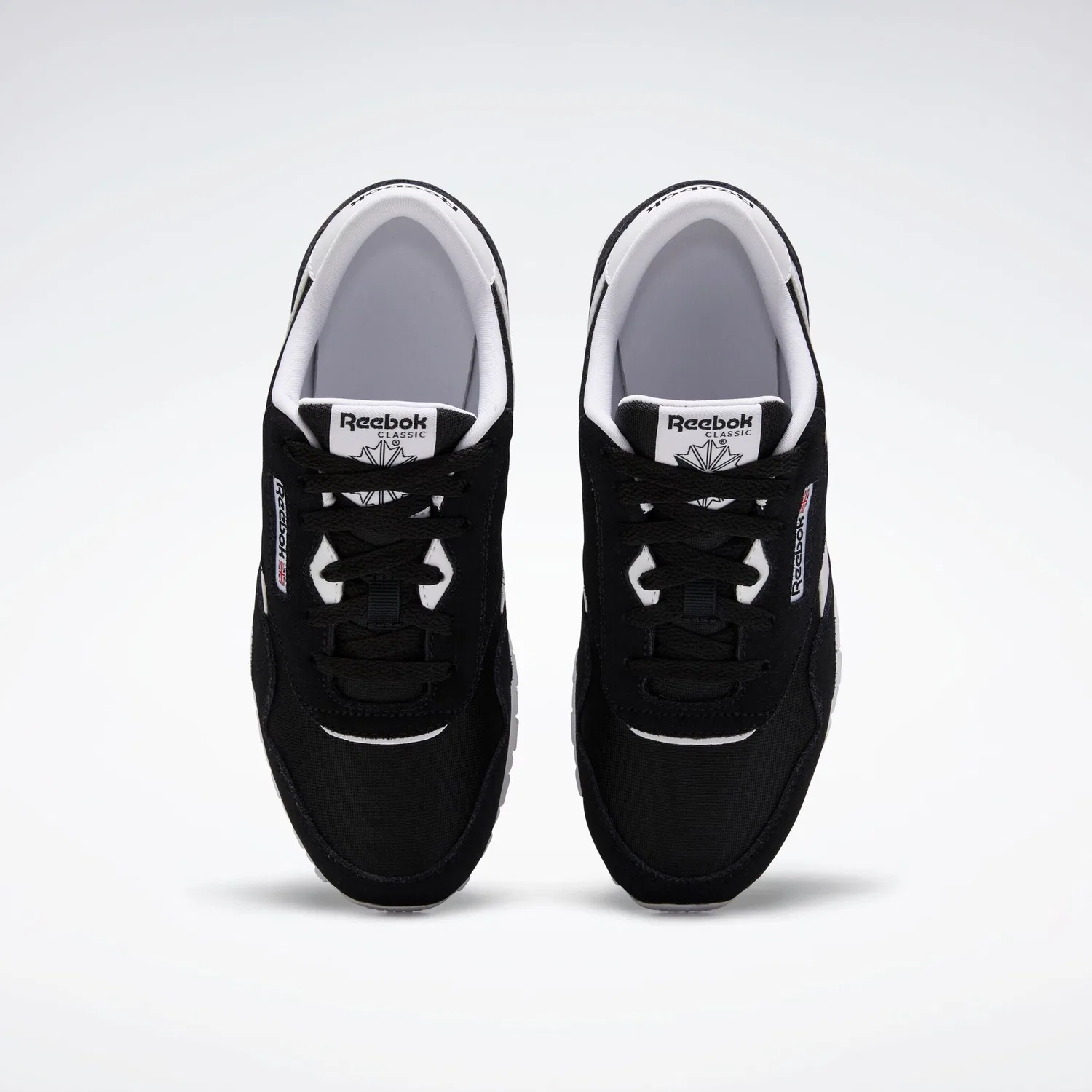 Детские кроссовки классические CL NYLON Reebok Classic, Black/Black/White — фото 4
