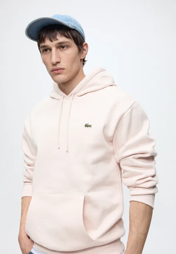 Худи Lacoste Унисекс, Однотонный, Черный — фото 4