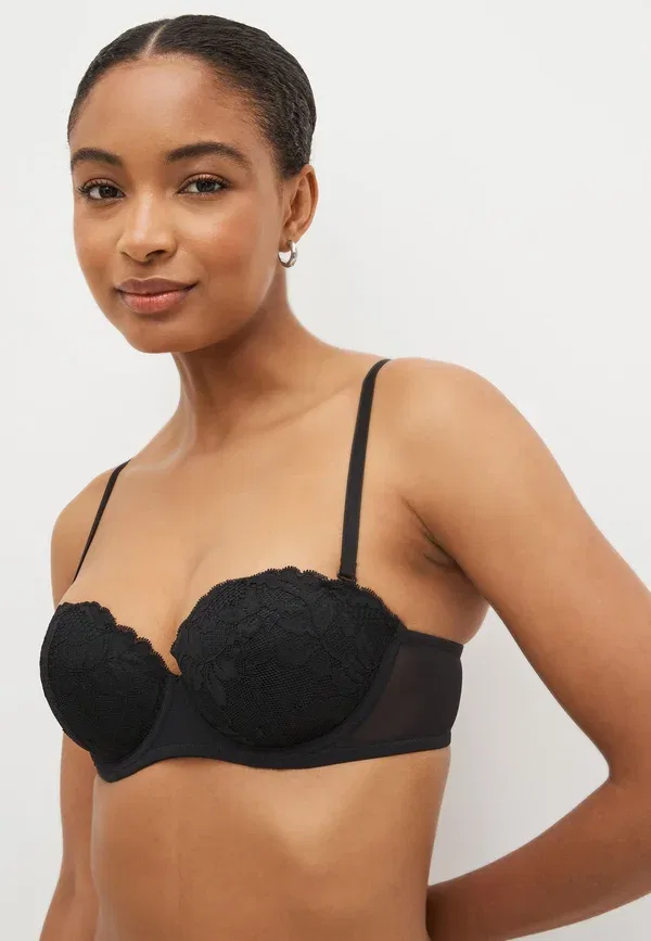 Бюстгальтер с мягкой чашкой Pad strapless 2 pack standard - multiway / strapless bra Next Black/Nude, черный — фото 2