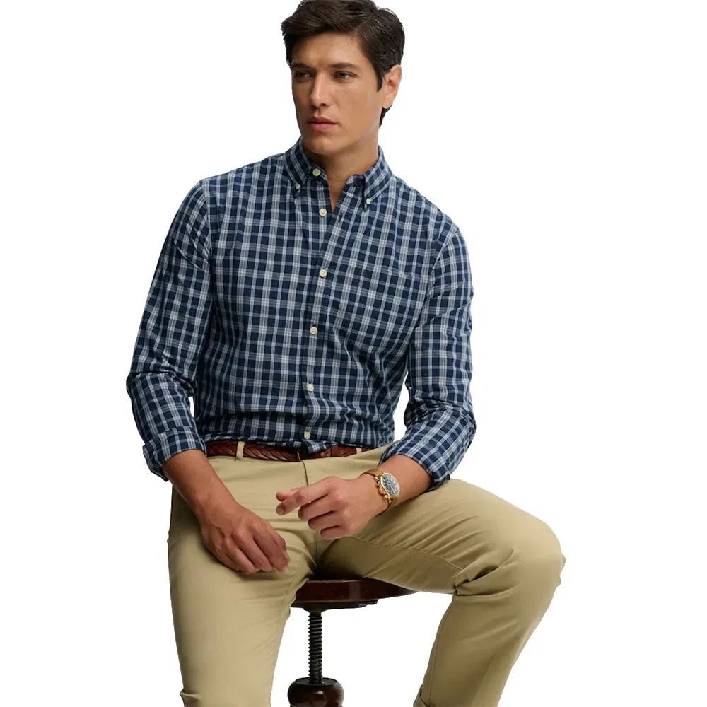 Рубашка с длинным рукавом Preppy Poplin Superdry, синий — фото 3