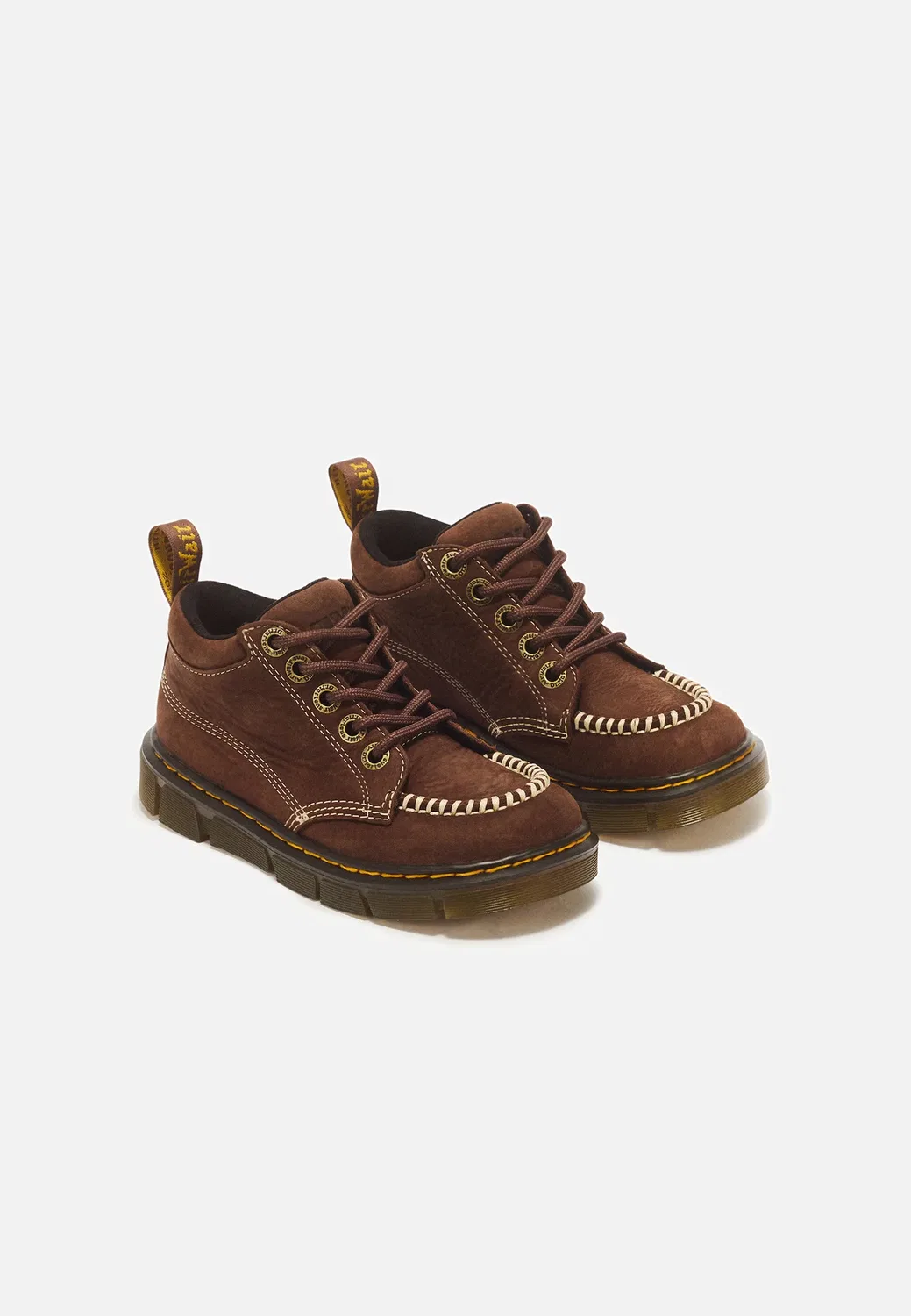 Низкие ботинки Raffe moc унисекс на шнуровке - ботильоны на щиколотке Dr. Martens, Dark Brown — фото 3