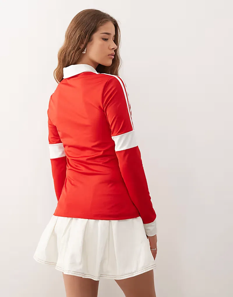 Лонгслив футбольный Adidas Originals, красный — фото 2