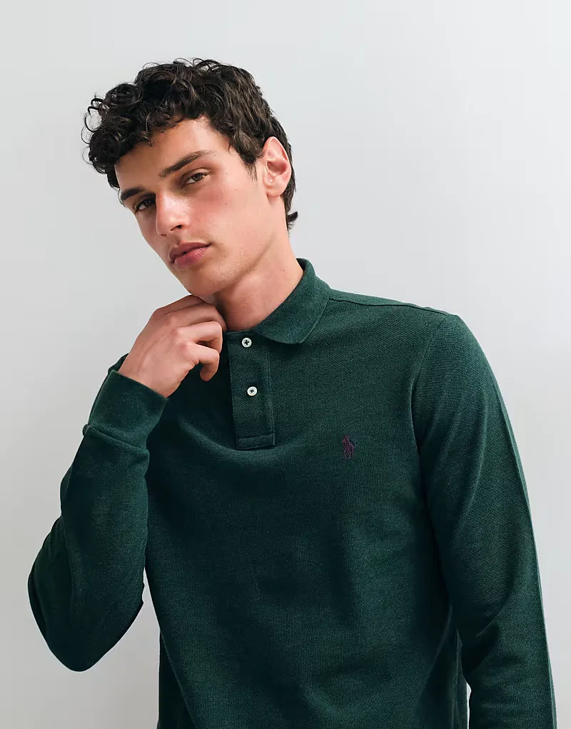 Свитер-пуловер Polo Ralph Lauren стандартного кроя с короткими рукавами, зеленый — фото 2