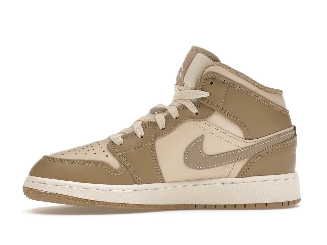 Детские кроссовки Lifestyle с принтом Jordan 1 Mid Jordan, Legend Brown/Khaki Brown — фото 3