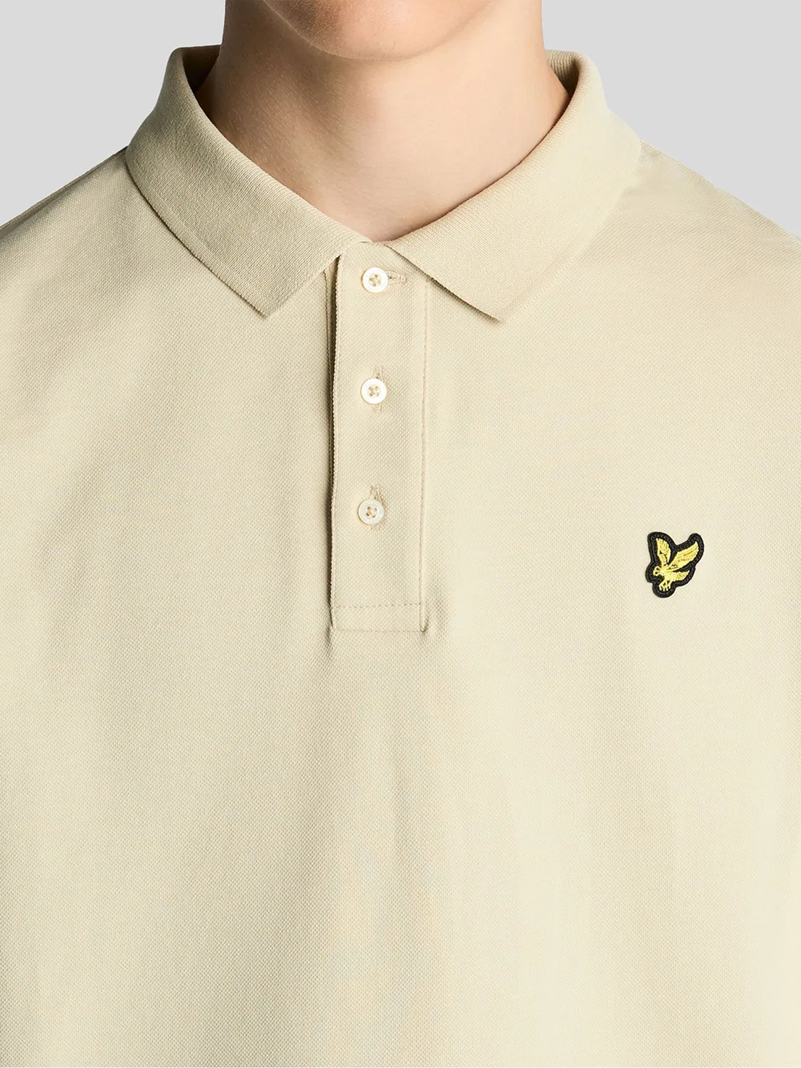 Поло Lyle & Scott Plain, кремовый — фото 3