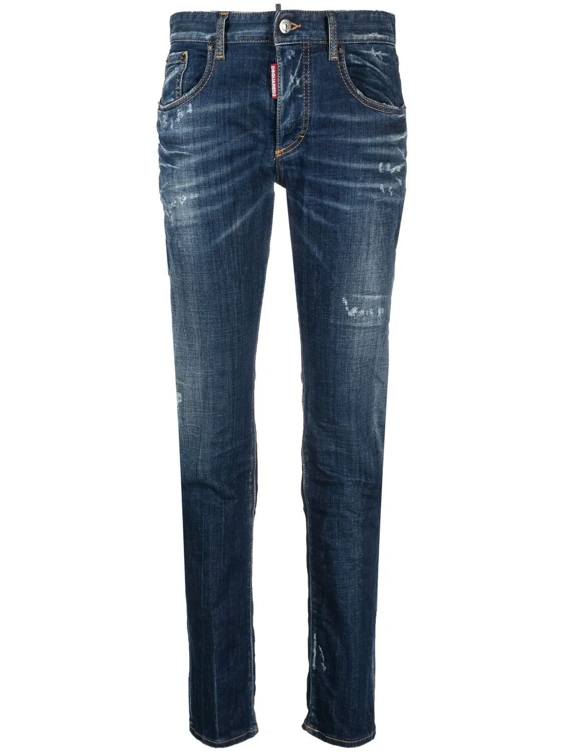 Джинсы Skinny 24/7 Distressed DSQUARED2, индиго