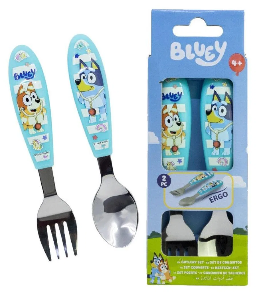 Детский набор столовых приборов Bluey Yummy Metall-Ergo-Besteckset, 2 предмета, Blueys