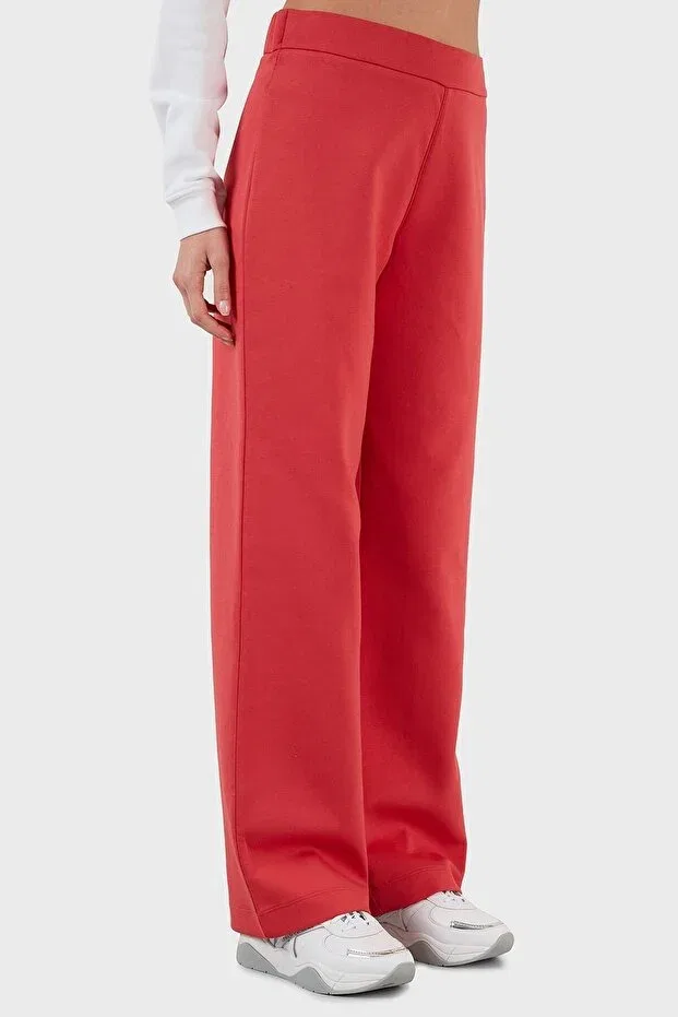 Женские брюки Regular fit с разрезом Emporio Armani, Red — фото 4