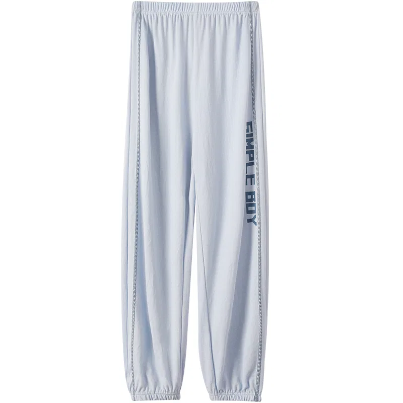 Детские спортивные штаны с принтом Red Bean Letter Print, Red bean, Aqua Blue