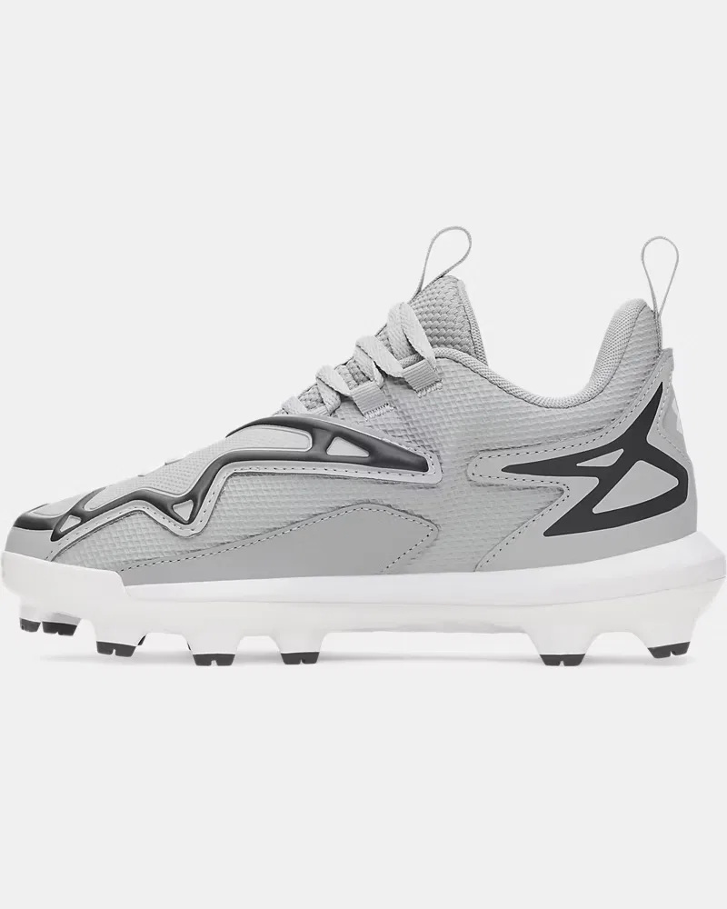 Бейсбольные бутсы для мальчиков с литой подошвой TPU UA Harper 11 TPU Jr. UnderArmour, Baseball Gray/Anthracite/White — фото 2