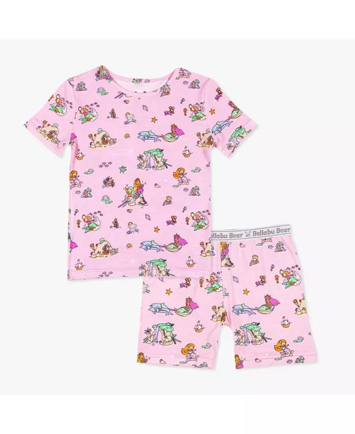

Детский пижамный комплект Mermaid Lagoon из двух предметов: короткий рукав и шорты Bellabu Bear, розовый