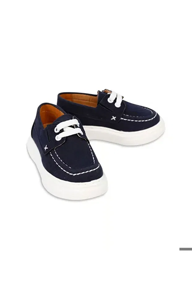 Детские ботинки для мальчиков на шнуровке Harli Ayakkabi, Navy Blue — фото 2