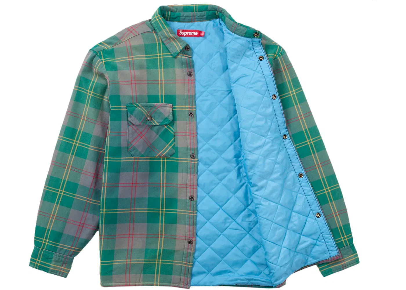 Мужская рубашка с квилтингом Snap Shirt Supreme, Green — фото 2
