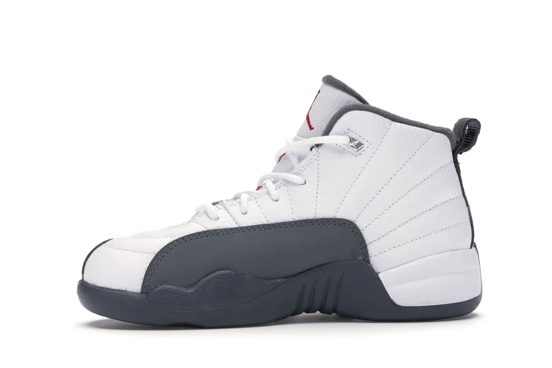 Детские кроссовки Lifestyle Jordan 12 Retro Jordan, White/Dark Grey-Gym Red — фото 3