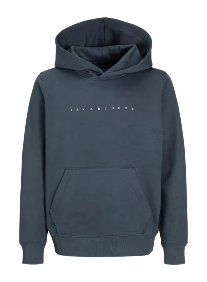 Худи с капюшоном свободного кроя Jack & Jones Junior, серый