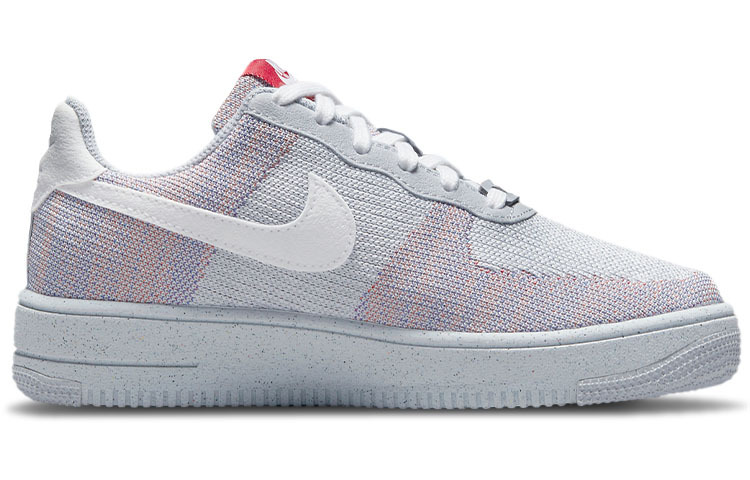 Кроссовки Nike Air Force 1 Low Crater Flyknit, серый/белый — фото 2