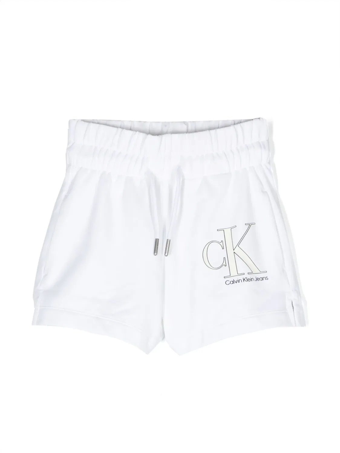 Шорты с логотипом и шнурком Calvin Klein, белый