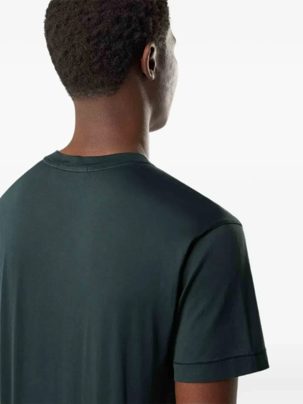 Приталенная футболка с нашивкой в виде компаса Stone Island, зеленый — фото 3