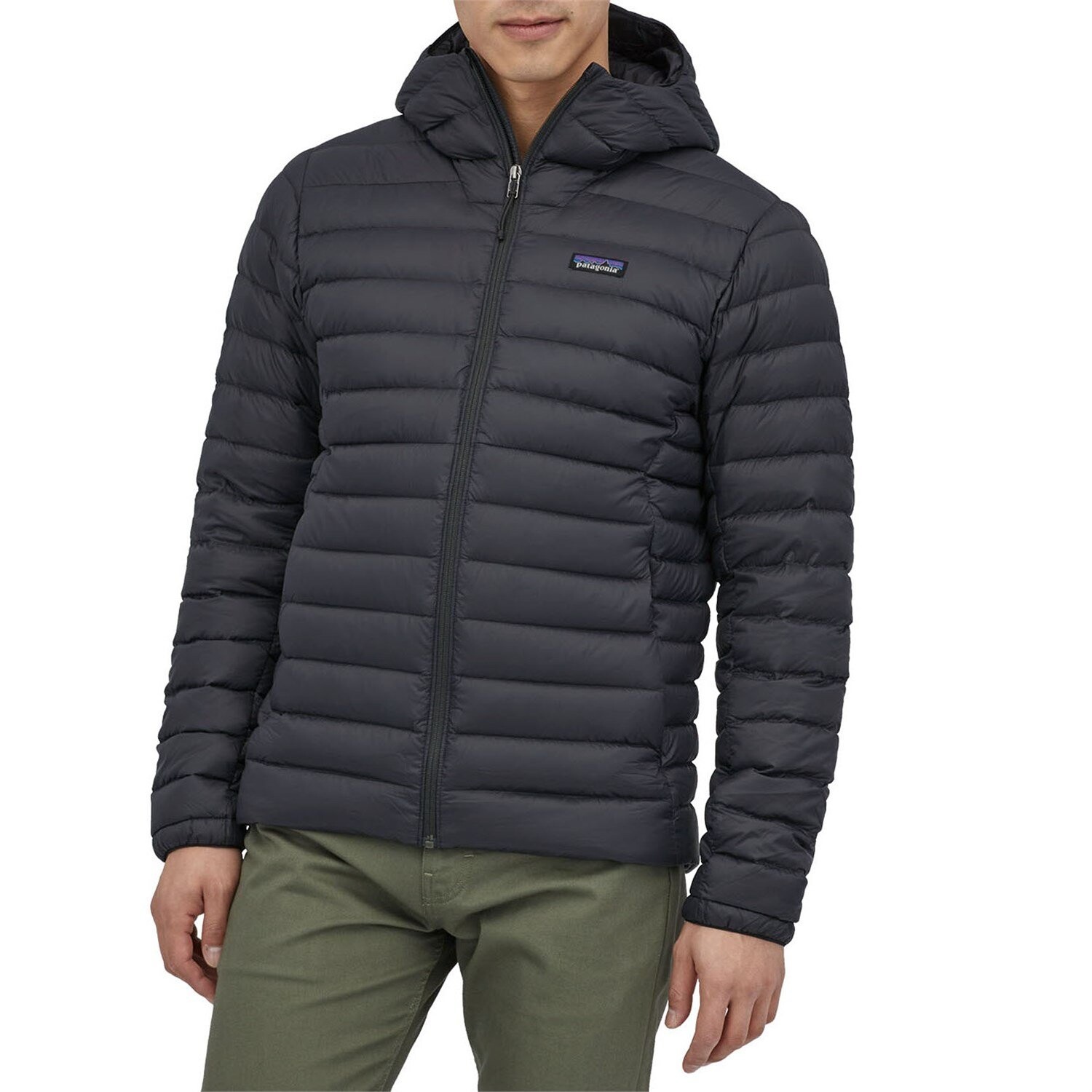 

Пуховик Patagonia с капюшоном, черный