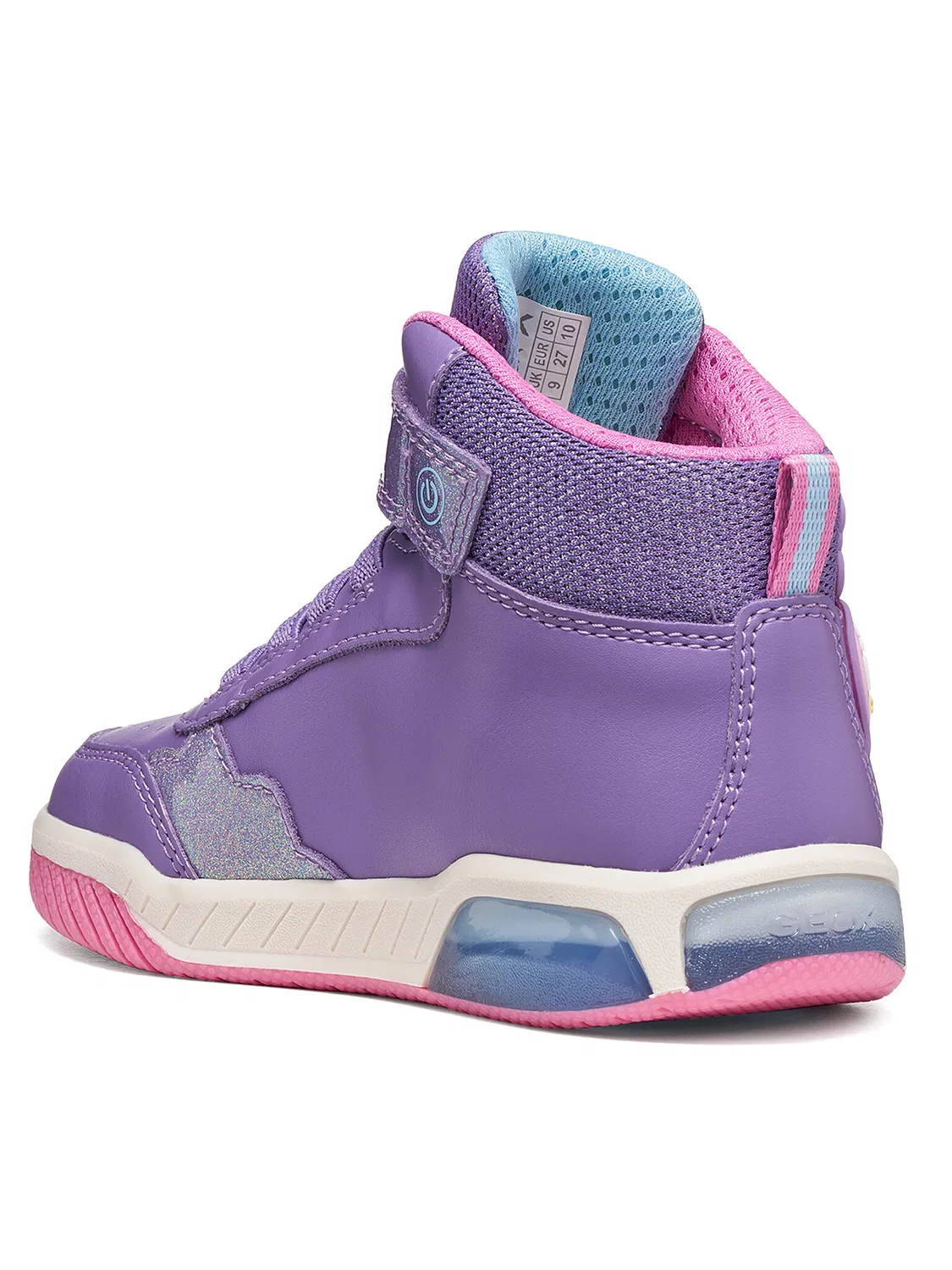Кроссовки для девочки Inek Girl Geox, фиолетовый — фото 3