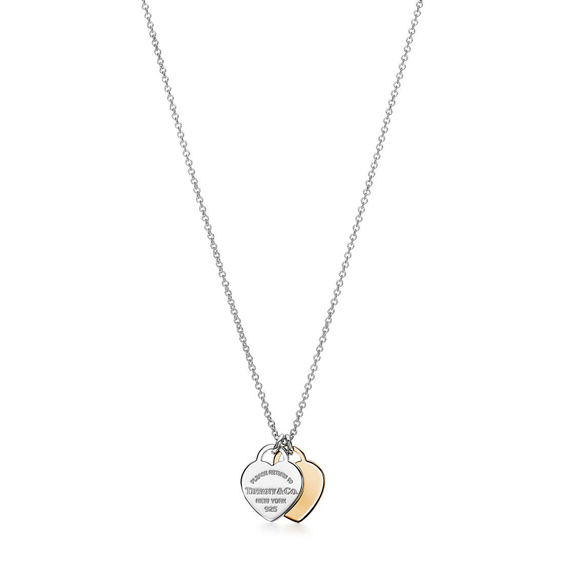 

Подвеска Tiffany & Co. Return to Tiffany Double Heart Tag, серебро/золото