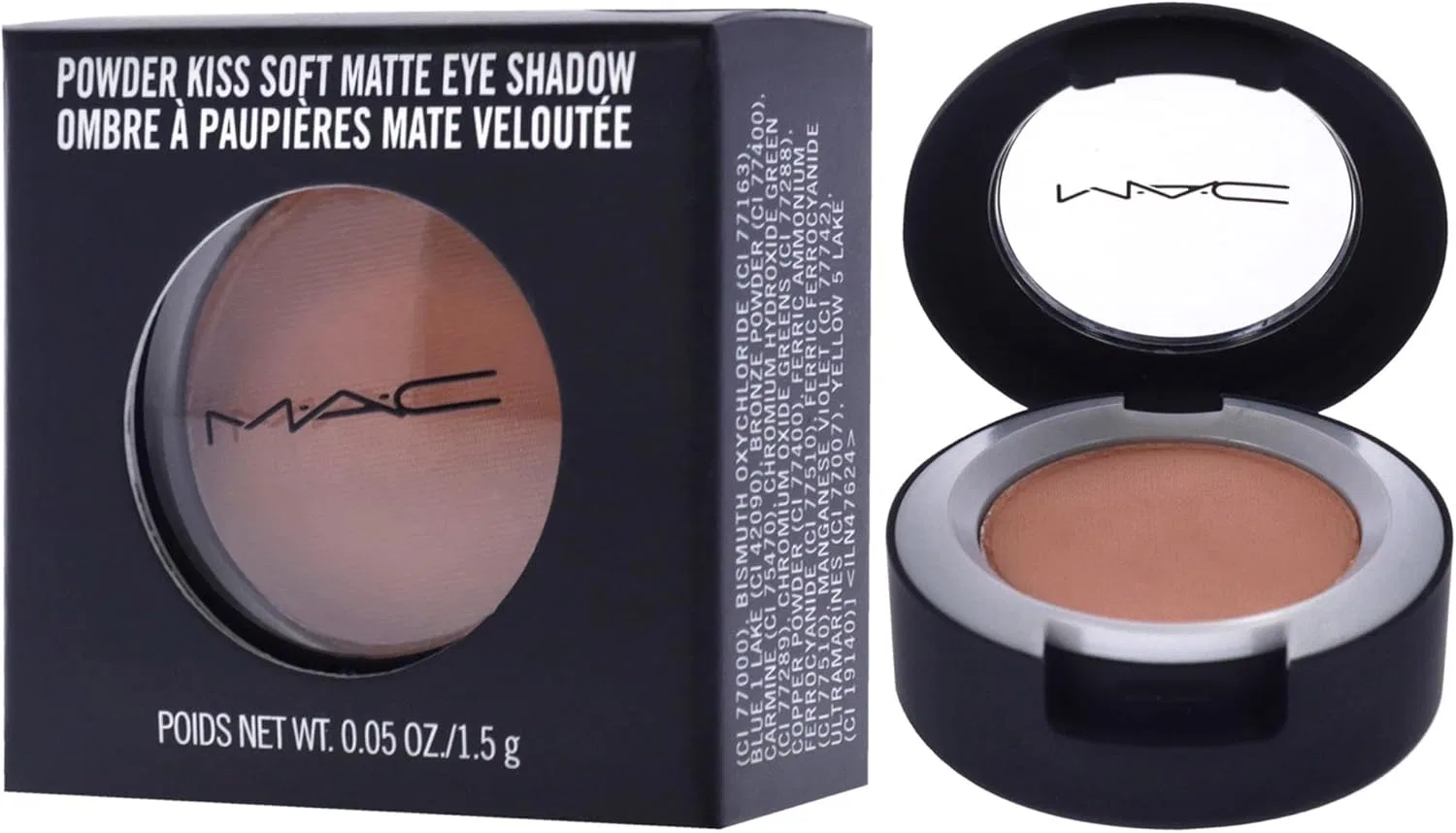 Тени для век Mac Powder Kiss Eyeshadow Watt Clout! 1.5g бежевый — фото 4