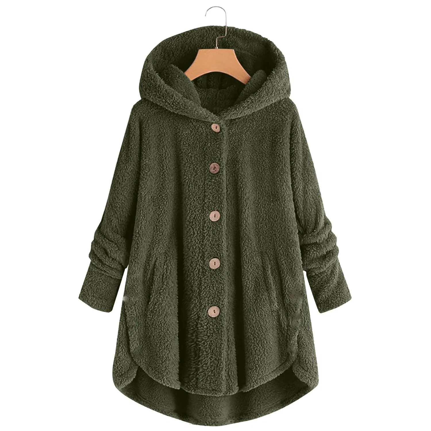Женская куртка с капюшоном Oversized Winter Long Sleeve, 22 — фото 3