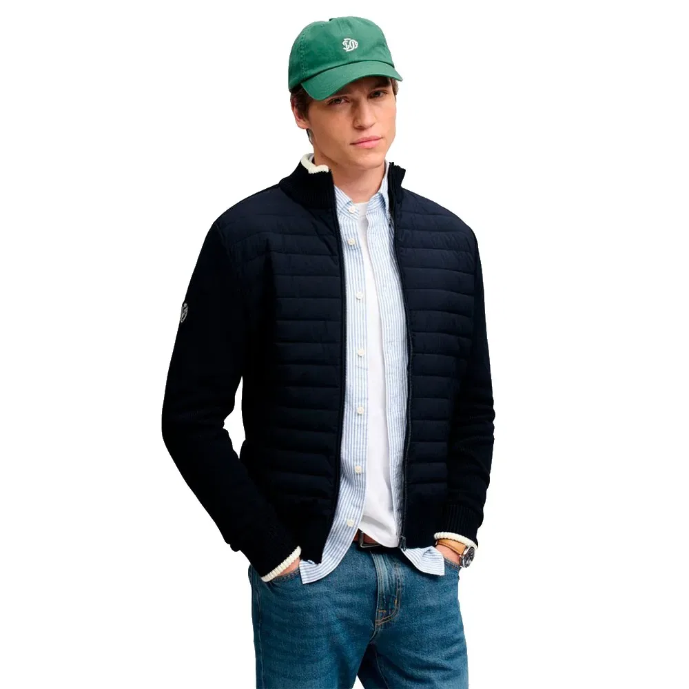 Мужская куртка с наполнителем Superdry Straight Baffle Hybrid, Blue