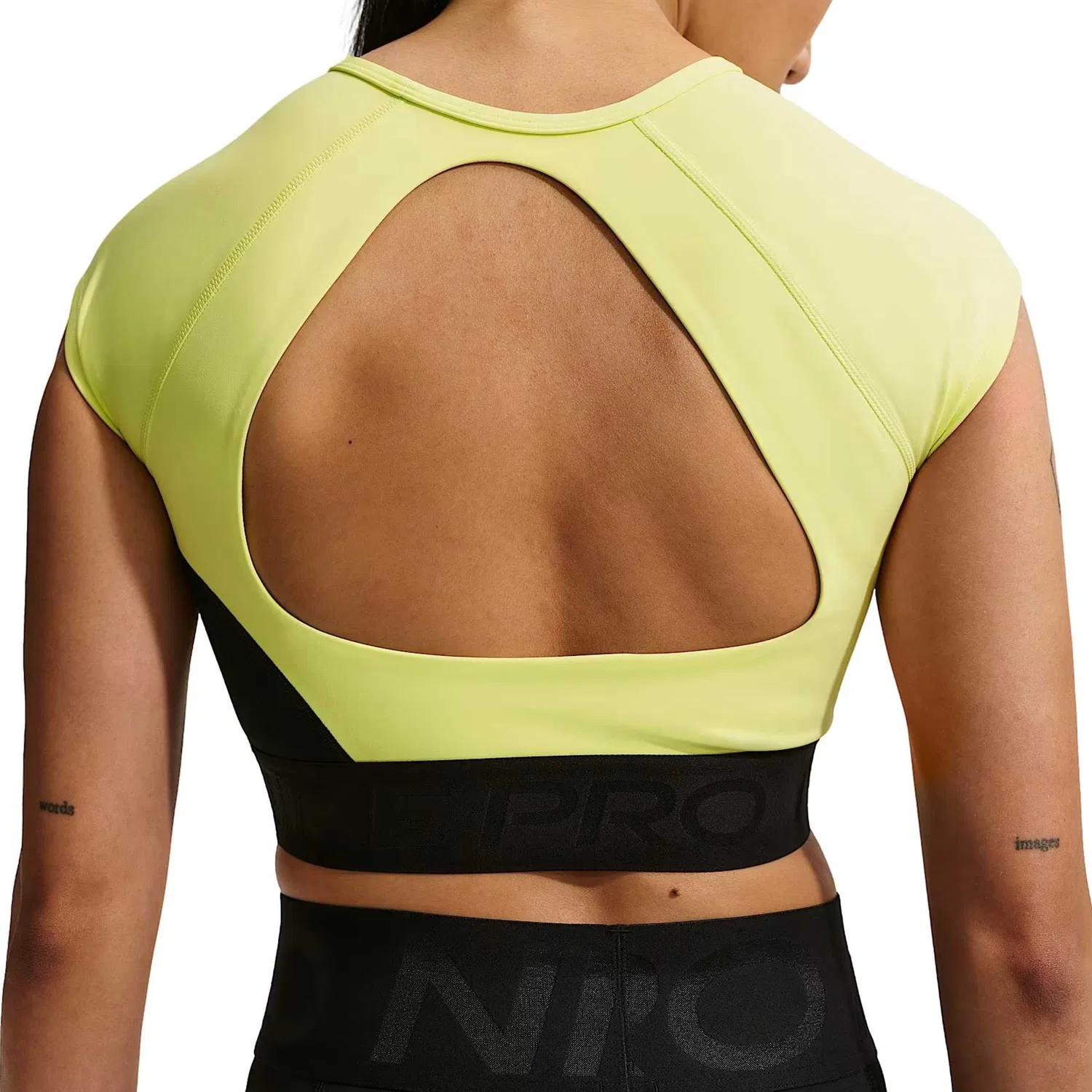 Спортивное белье для фитнеса Nike Pro, Medium Green/Black/Light Lemon/Black — фото 3