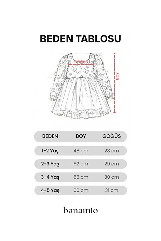 Детское платье для девочек с принтом Lorelai 3d butterfly detailed tulle tutu dress Banamio, Pink — фото 3