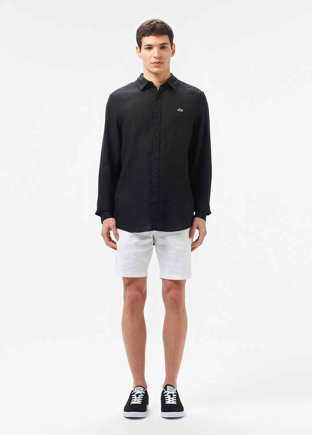 Рубашка regular fit Lacoste, черный — фото 3