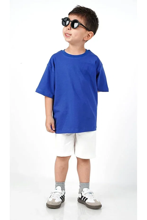 Детская футболка оверсайз для девочек C.C.L. Coccolin Kids Baby Clup, Saks Blue — фото 3