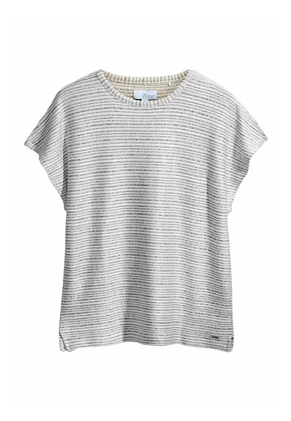 Комплект пижамы из полосатого трикотажа Tall fit Short sleeve loungewear set Next, Monochrome stripe — фото 2