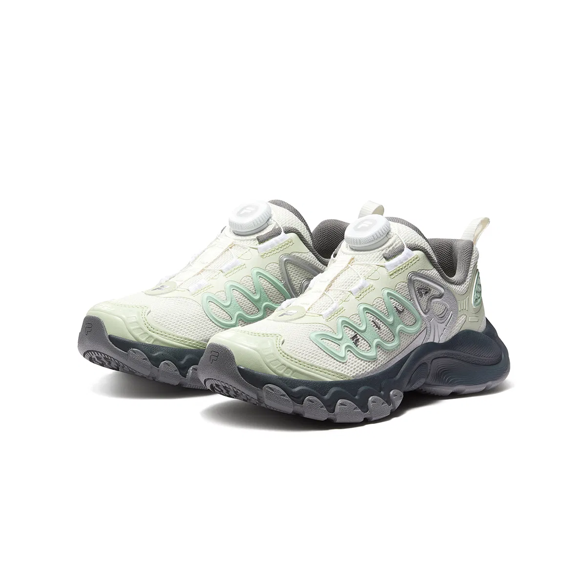 Детские кроссовки с шнуровкой FILA KIDS Heritage FHT, Цвет Snow Grass Green — фото 4