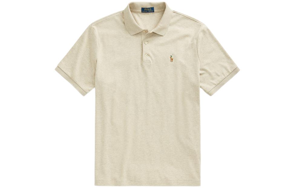 Polo Ralph Lauren Мужская поло коричневого цвета — фото 3