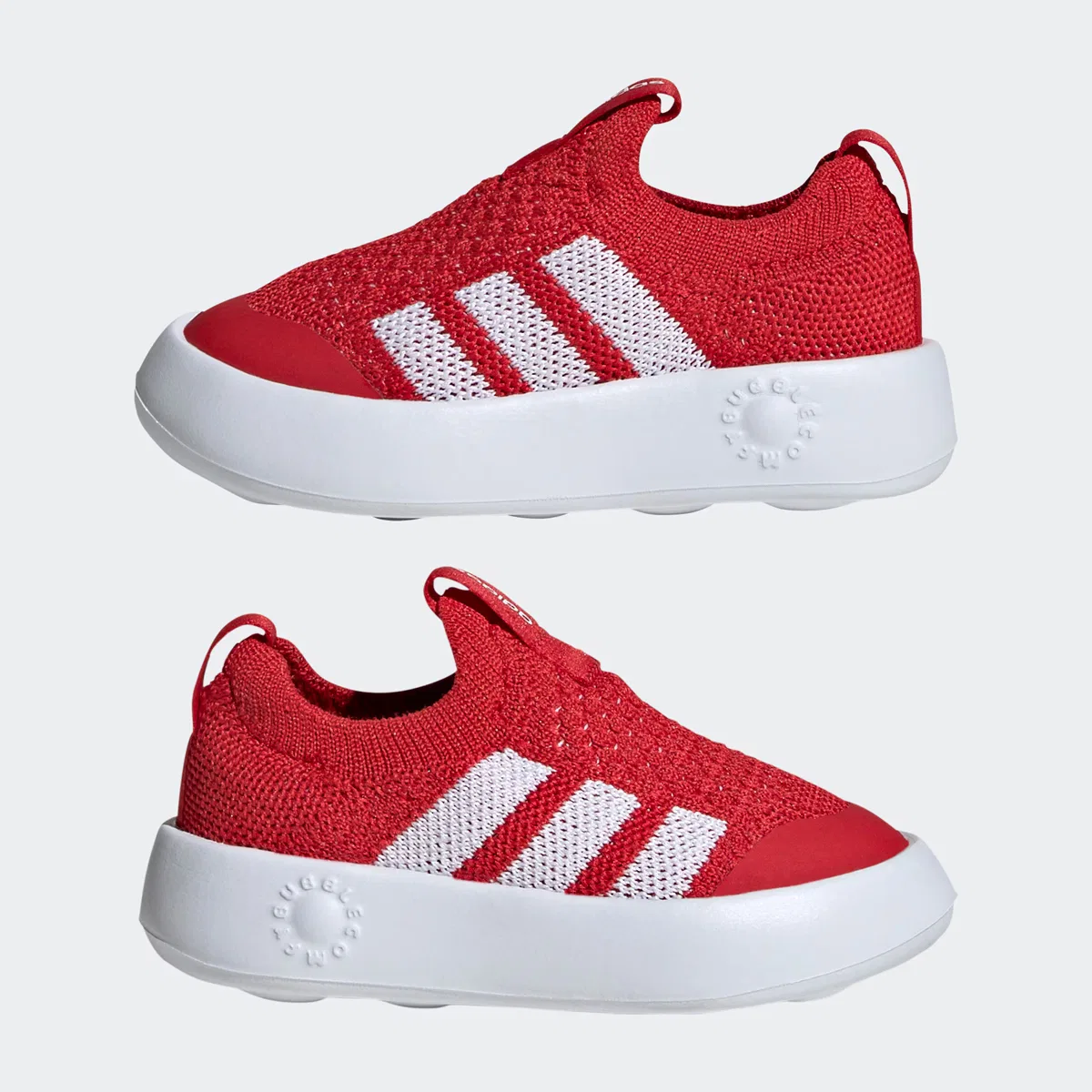 Детские туфли для мальчиков с широкой колодкой Bubblecomfy Adidas, Better Scarlet/Ftwr White/Core Black — фото 3