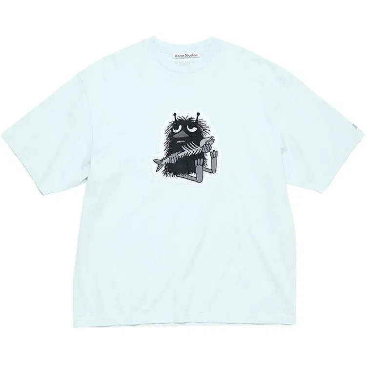 Женская футболка с принтом Acne Studios, Light Blue