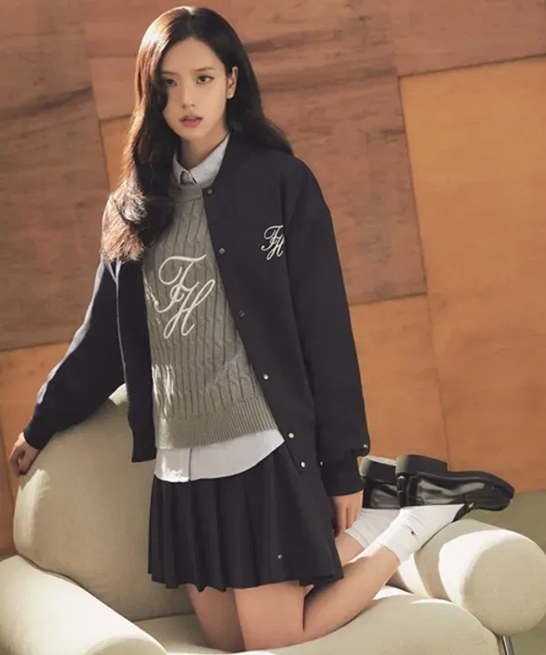 Бомбер из шерстяной смеси с монограммой, Tommy Hilfiger