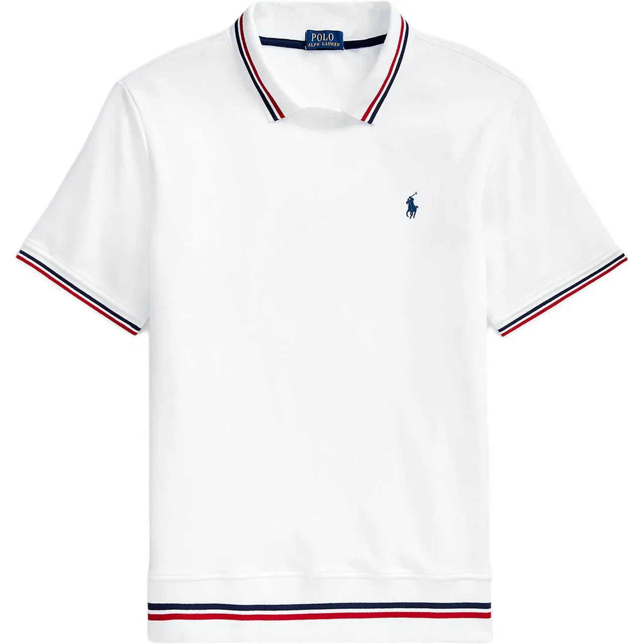 Мужское поло с воротником, прямой крой, Polo Ralph Lauren, White