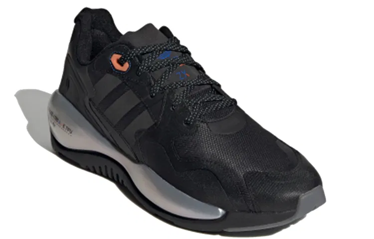 Мужские кроссовки с металлическими деталями Zx Alkyne Black Silver, Adidas Originals, Black Silver — фото 4