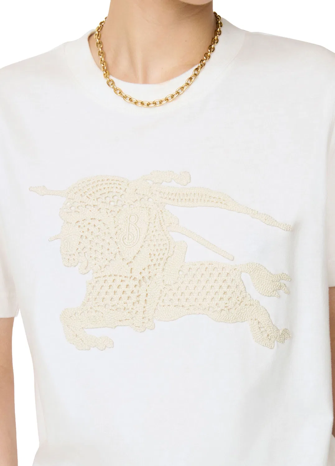Футболка Burberry, белый — фото 4