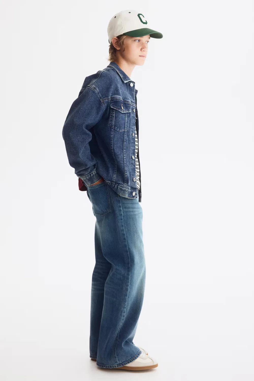 Свободные джинсы-клеш H&M, Dunkles Denimblau — фото 3