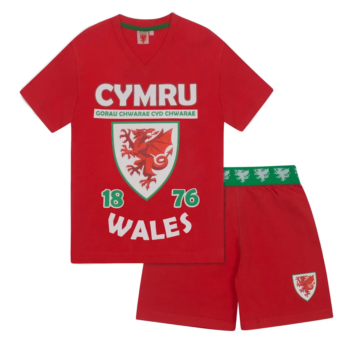 Детский комплект пижамы с коротким рукавом Fa Wales, Red