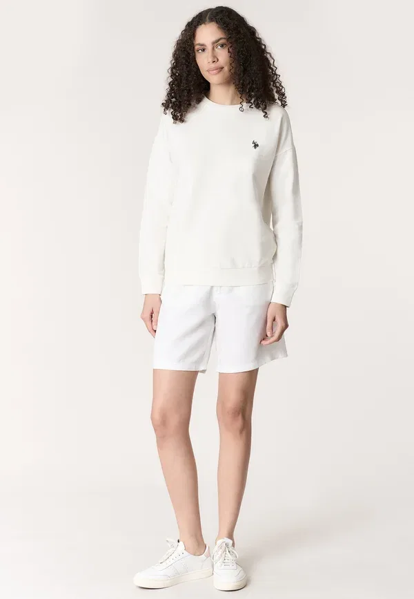 Свитшот хлопковый Sweatshirt U.S. Polo Assn., белый — фото 2